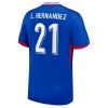 Camiseta de fútbol Francia L. Hernandez 21 Primera Equipación Euro 2024 - Hombre